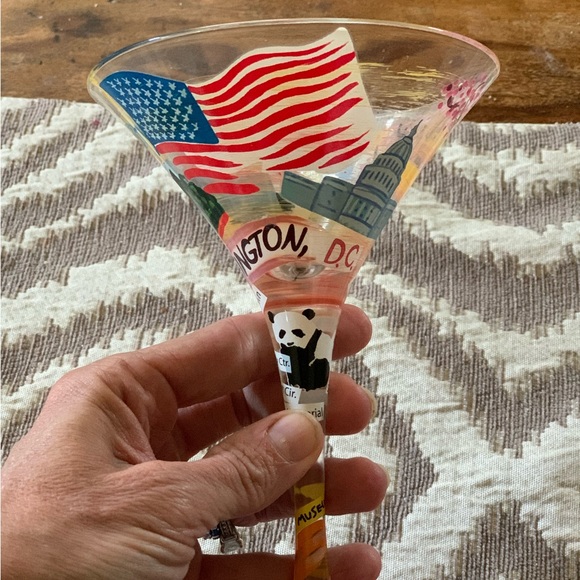 Lolita Hand Painted Martini Glass - Washington DC - Picture 3 of 5